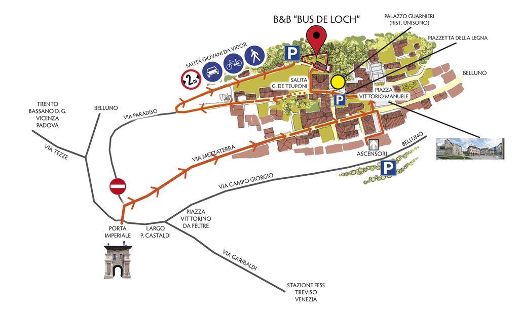 Bus De L'Och Bed and Breakfast Feltre Esterno foto